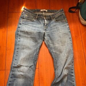 women’s bootcut Levi’s light wash jeans